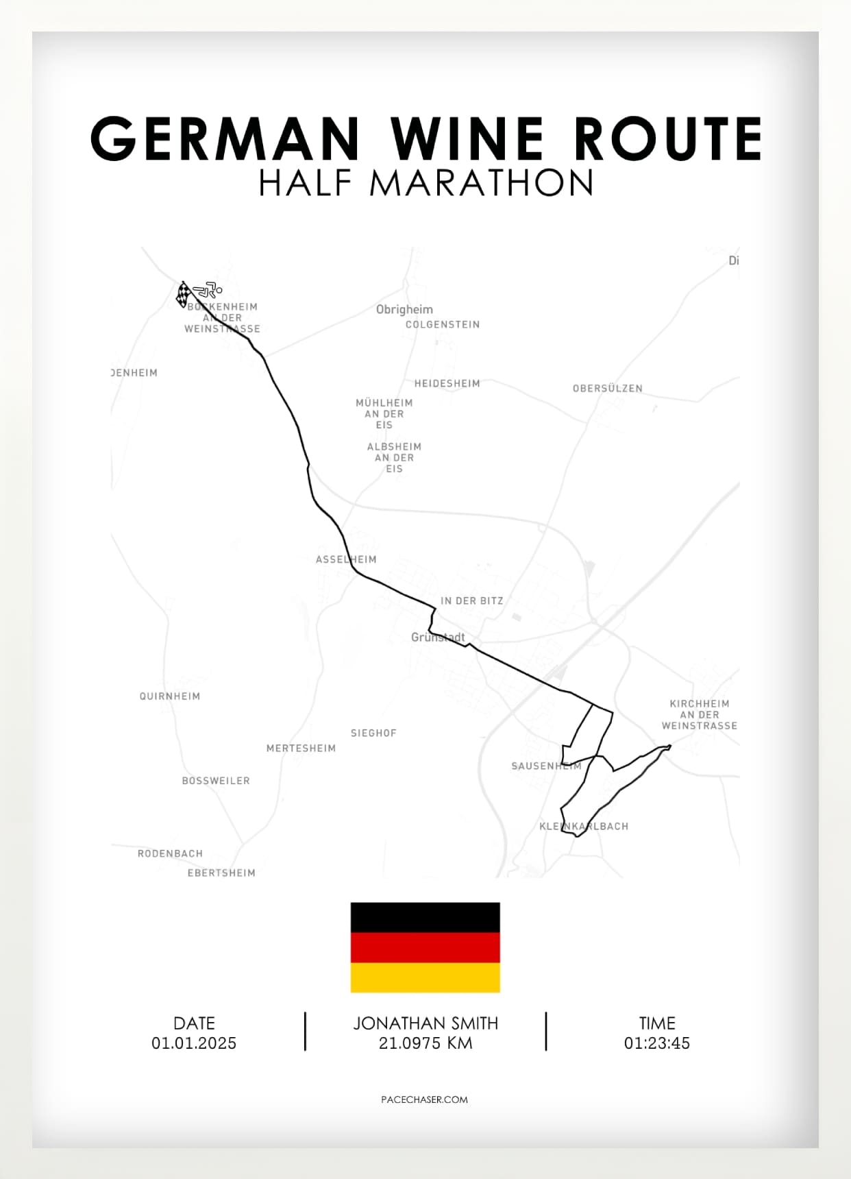 Halbmarathon Deutsche Weinstraße Poster
