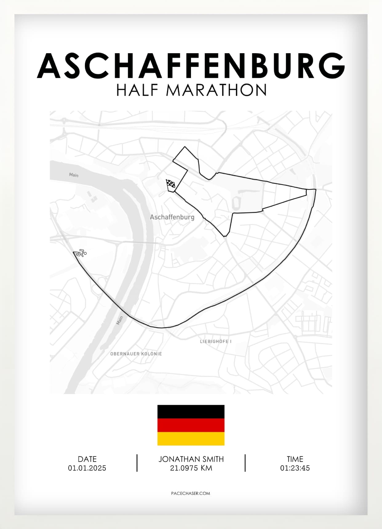 Halbmarathon Aschaffenburg Poster