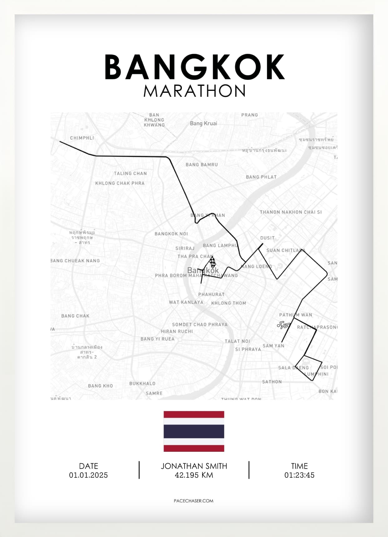 Maraton Bangkok-plakat (fra 2024)
