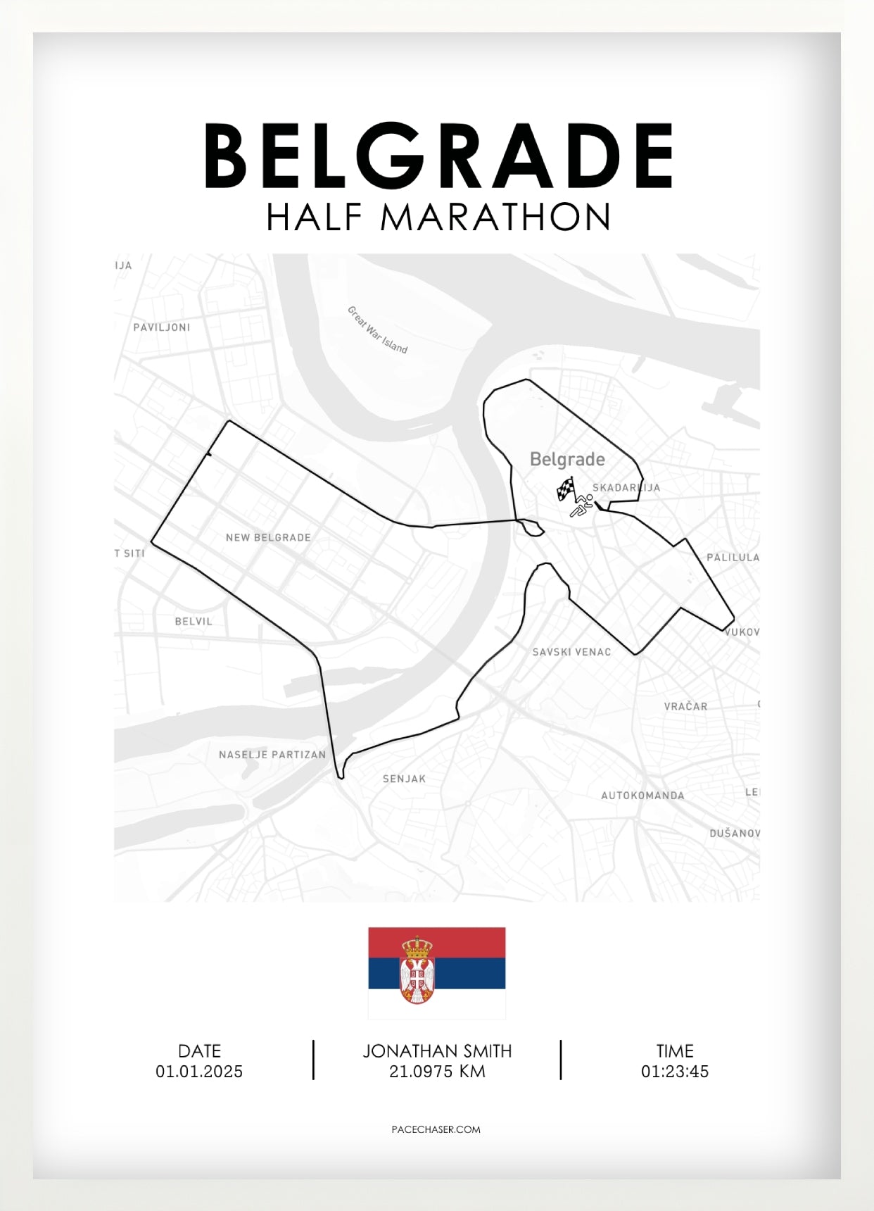 Halbmarathon Belgrad Poster (ab 2025)