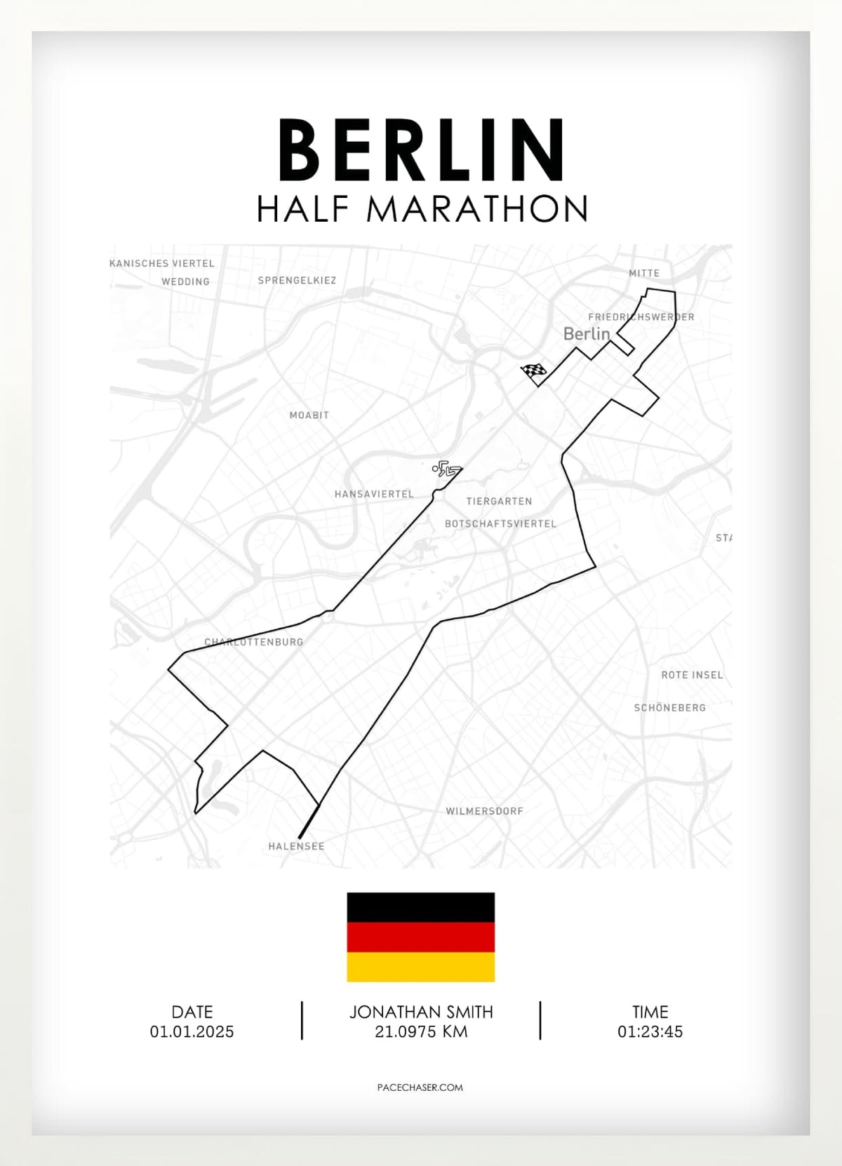 Halbmarathon Berlin Poster - Superhalf (bis 2024)