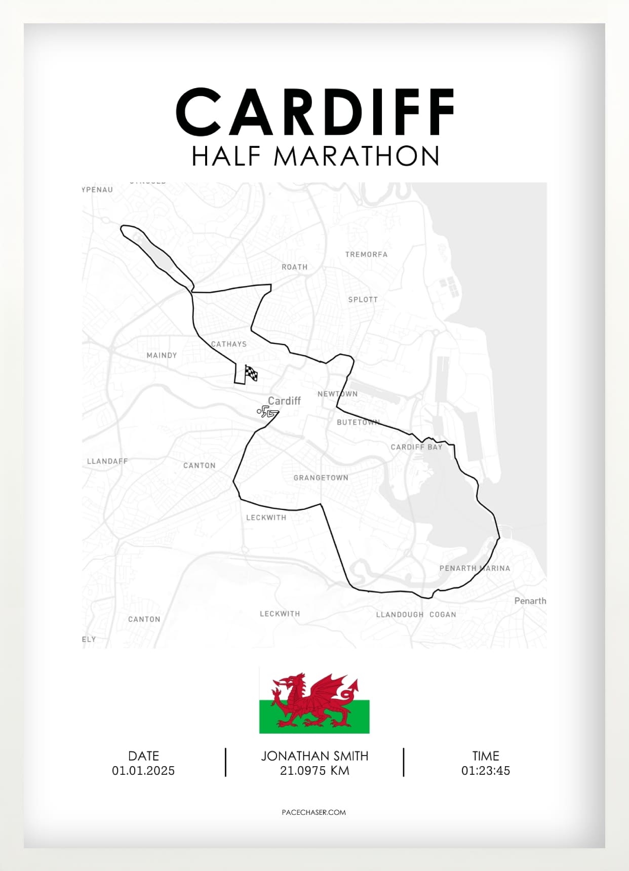 Halbmarathon Cardiff Poster - ab 2024