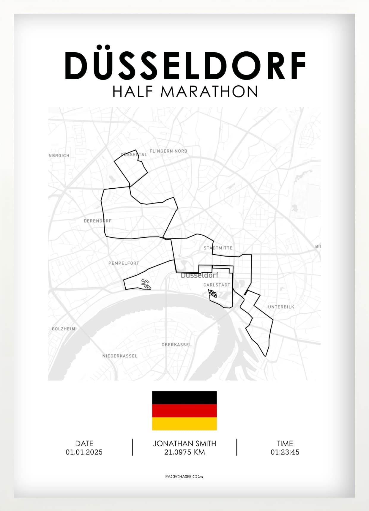 Halbmarathon Düsseldorf Poster (bis 2025)
