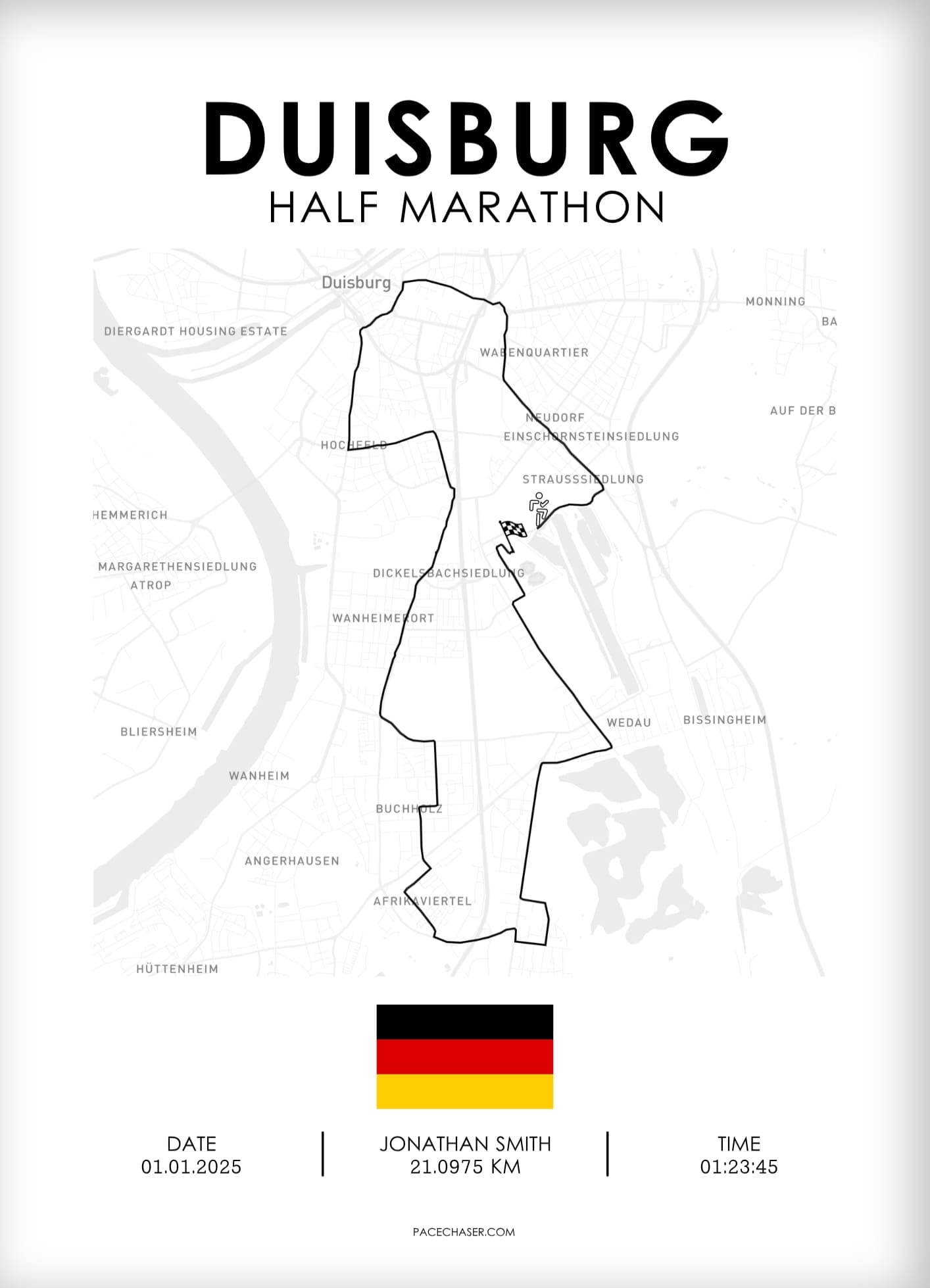 Halbmarathon Duisburg Poster