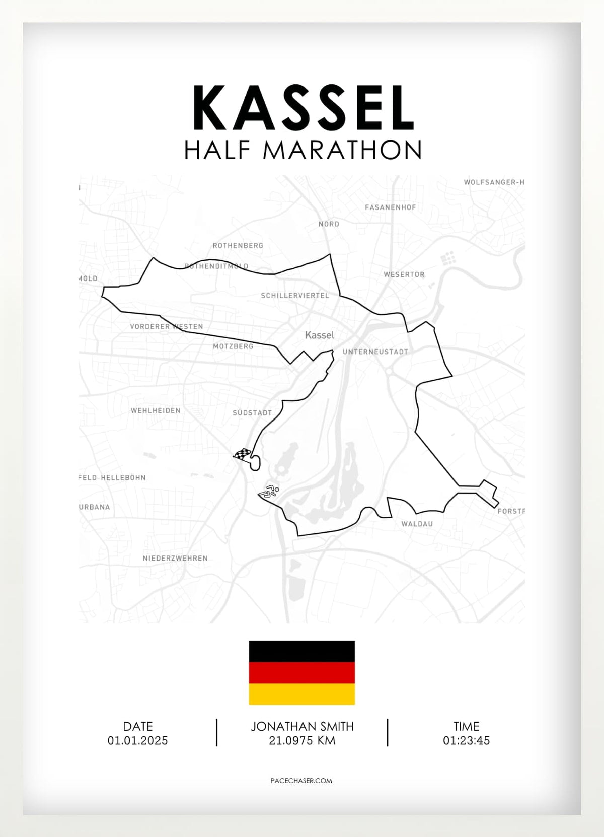 Karlsruhe Laufposter (Marathon / Halbmarathon)