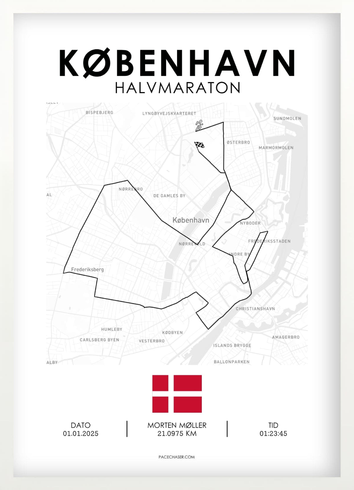 Halbmarathon Kopenhagen Poster - ab 2025