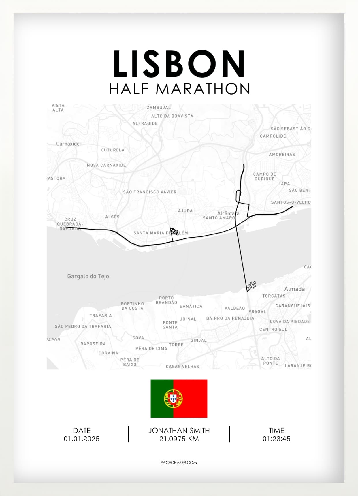 Halbmarathon Lissabon Poster