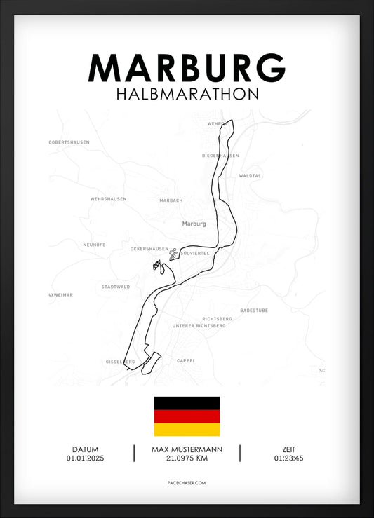 Marburg Marathon / Halbmarathon / 10 km Laufposter