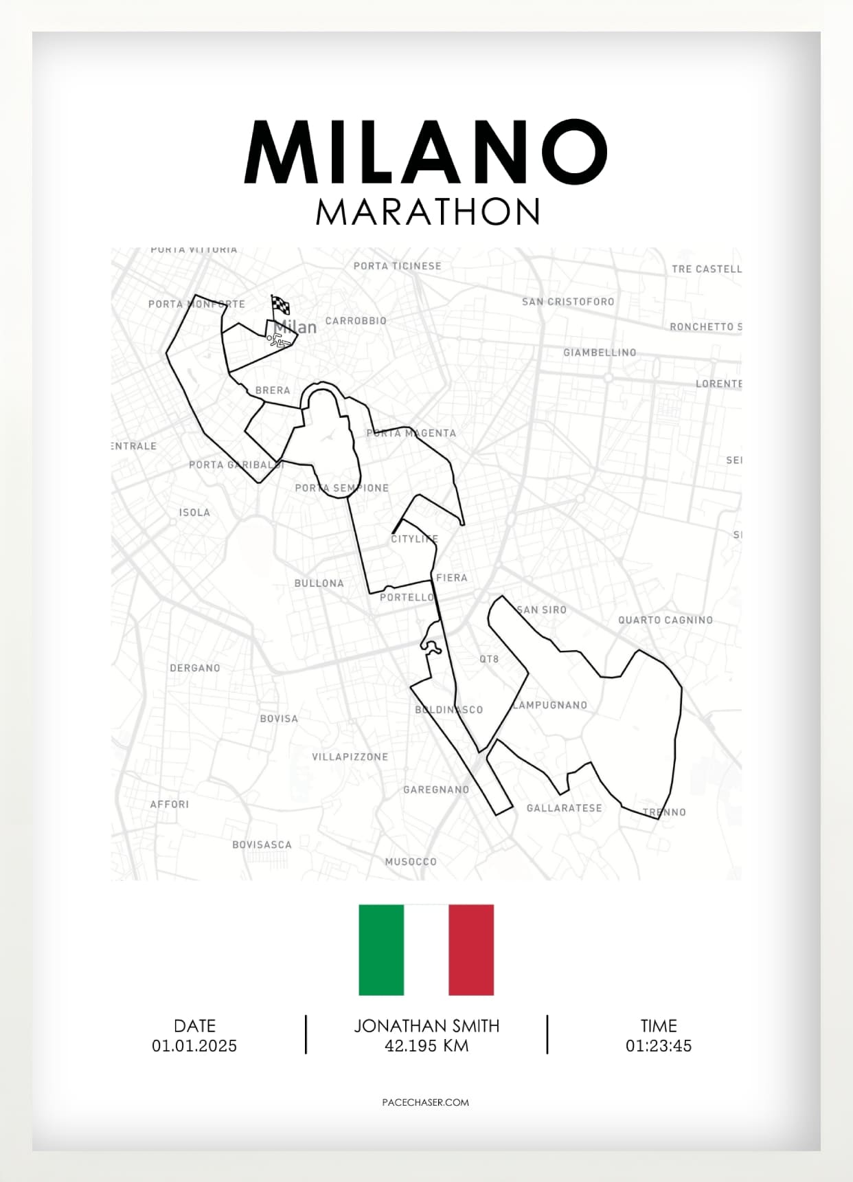 Marathon Mailand Poster