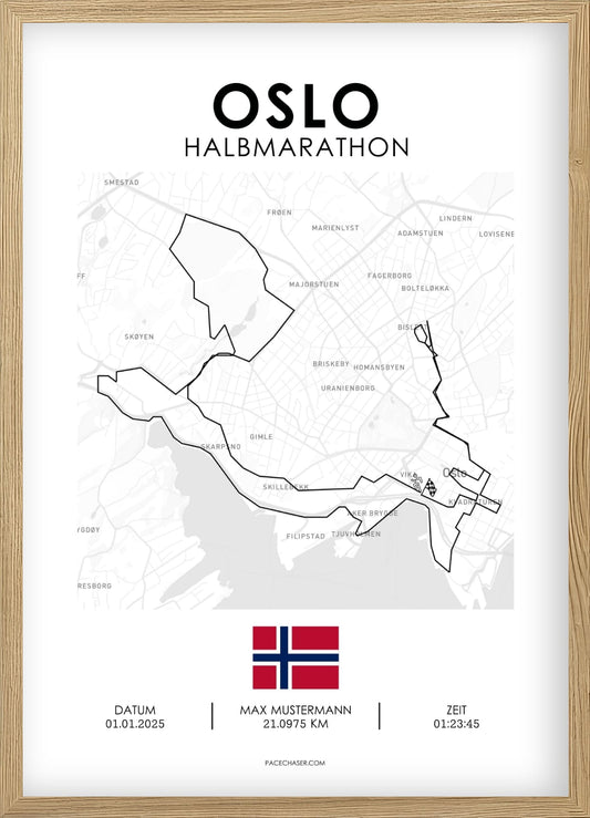 Halbmarathon Oslo Poster