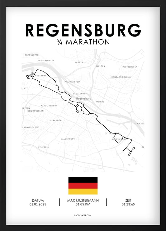 Dreiviertel-Marathon Regensburg Poster