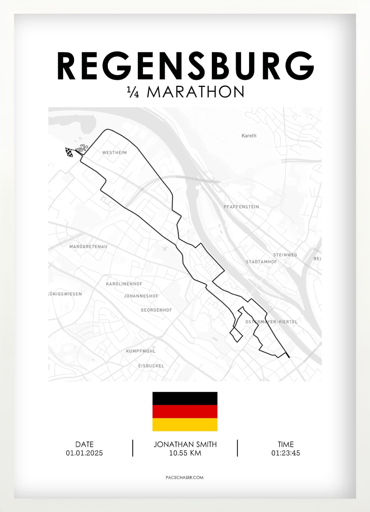 Viertel-Marathon Regensburg Poster