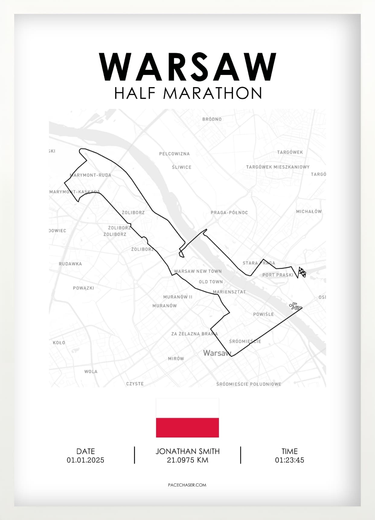 Halbmarathon Warschau Poster (bis 2025)