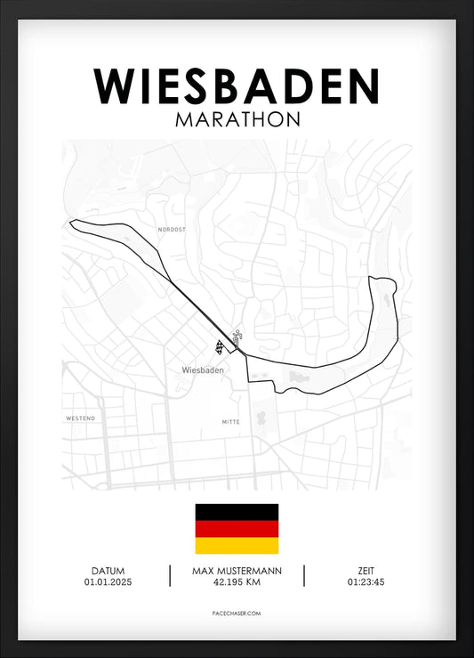 Wiesbaden Marathon / Halbmarathon / 10 km / 5 km Laufposter