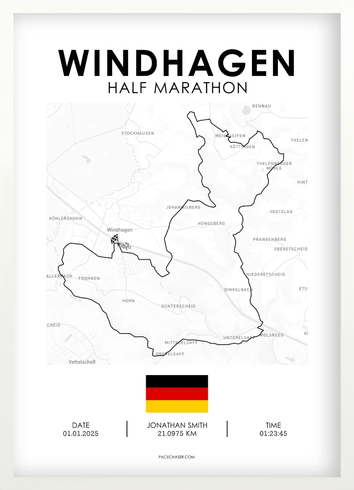 Halbmarathon Windhagen Poster