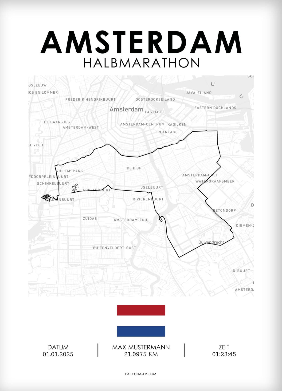 Halbmarathon Amsterdam Poster