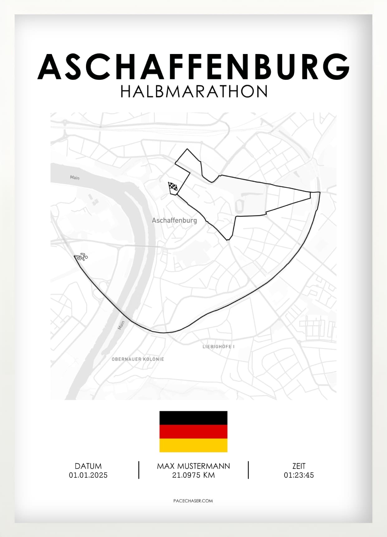 Halbmarathon Aschaffenburg Poster