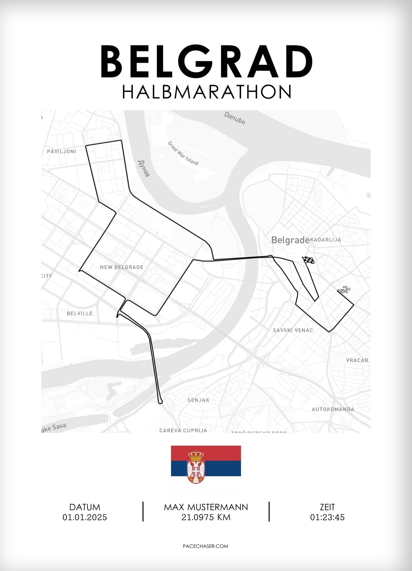 Halbmarathon Belgrad Poster (bis 2024)