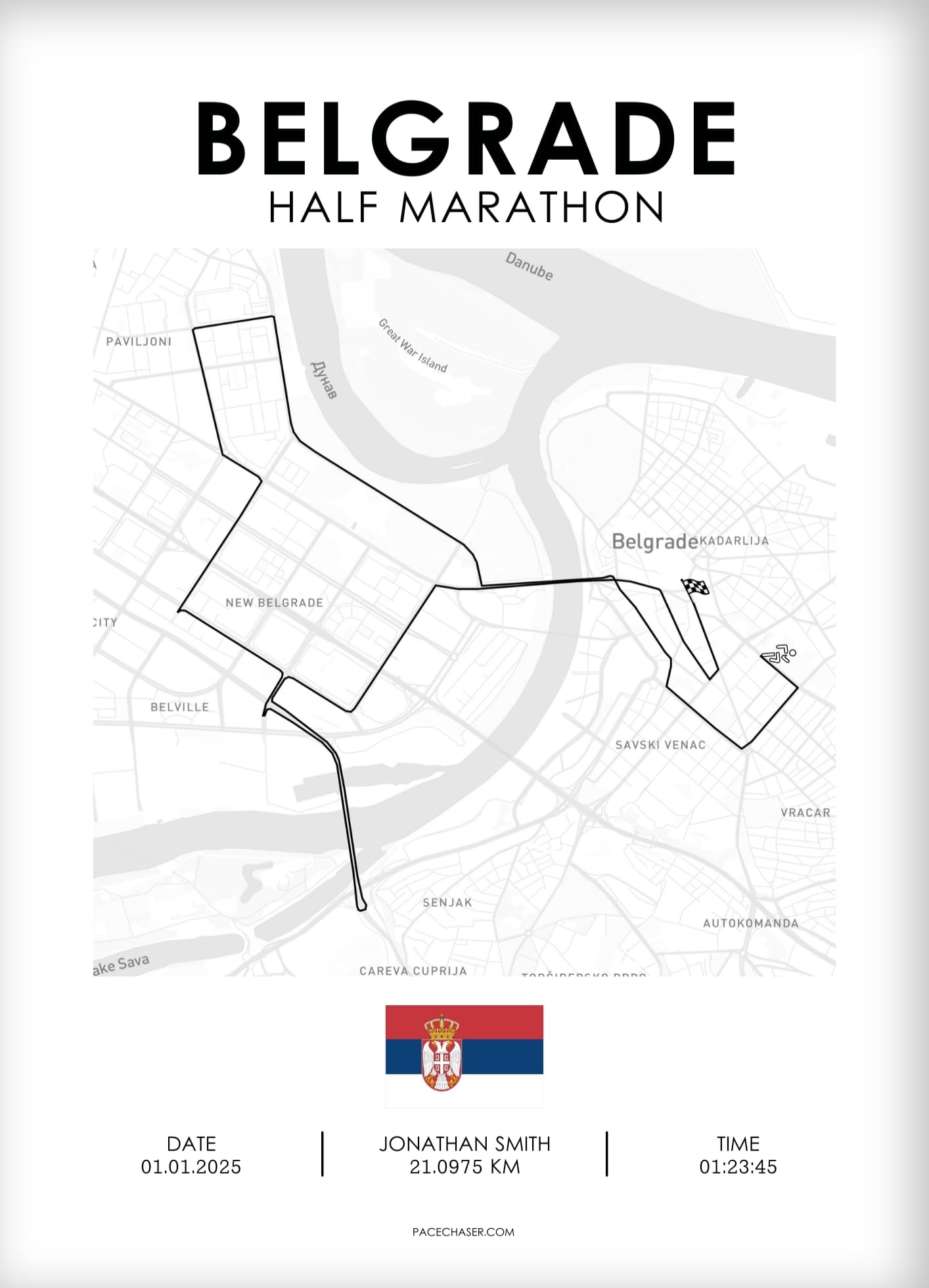 Halbmarathon Belgrad Poster (bis 2024)