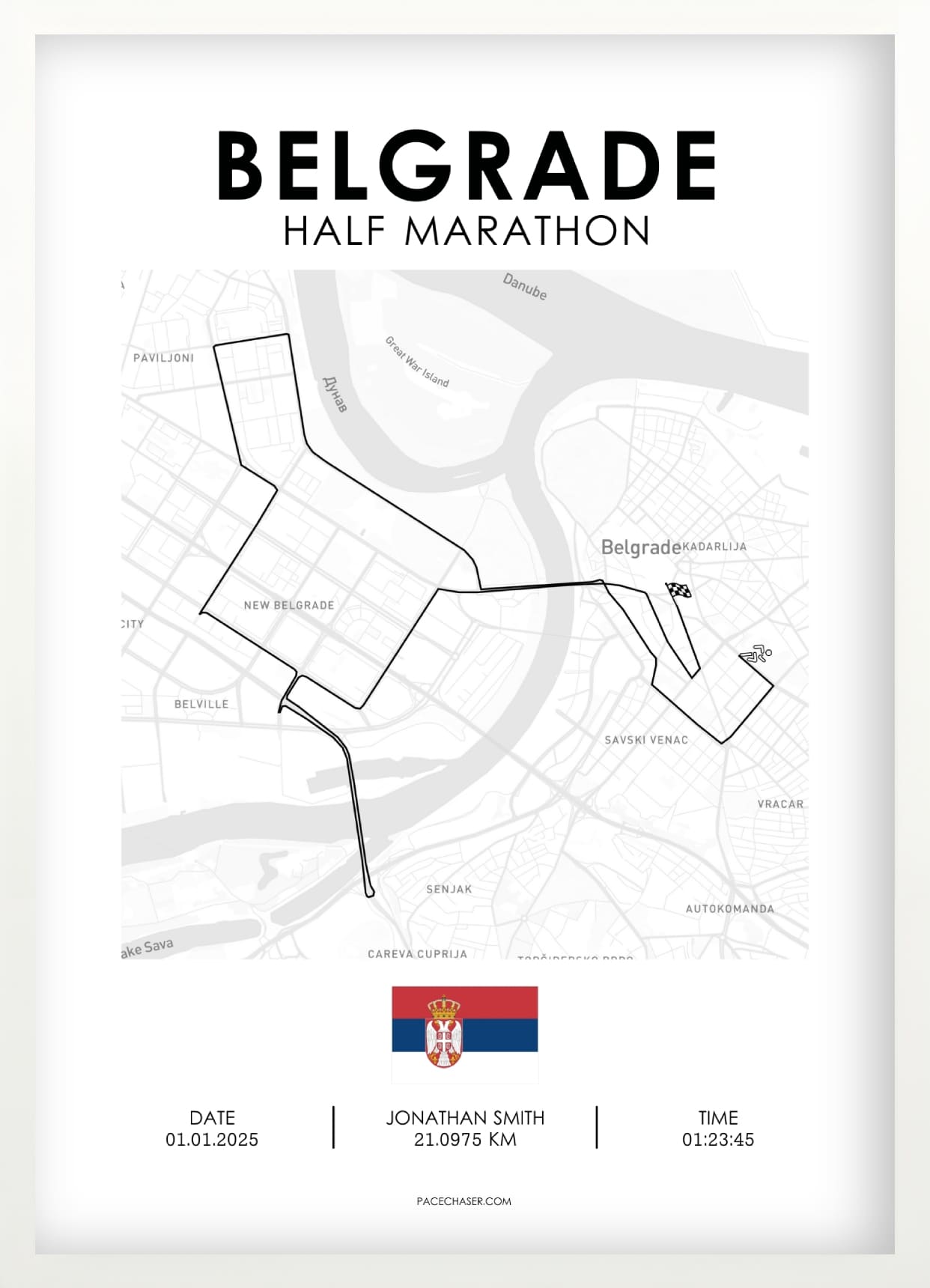 Halbmarathon Belgrad Poster (bis 2024)