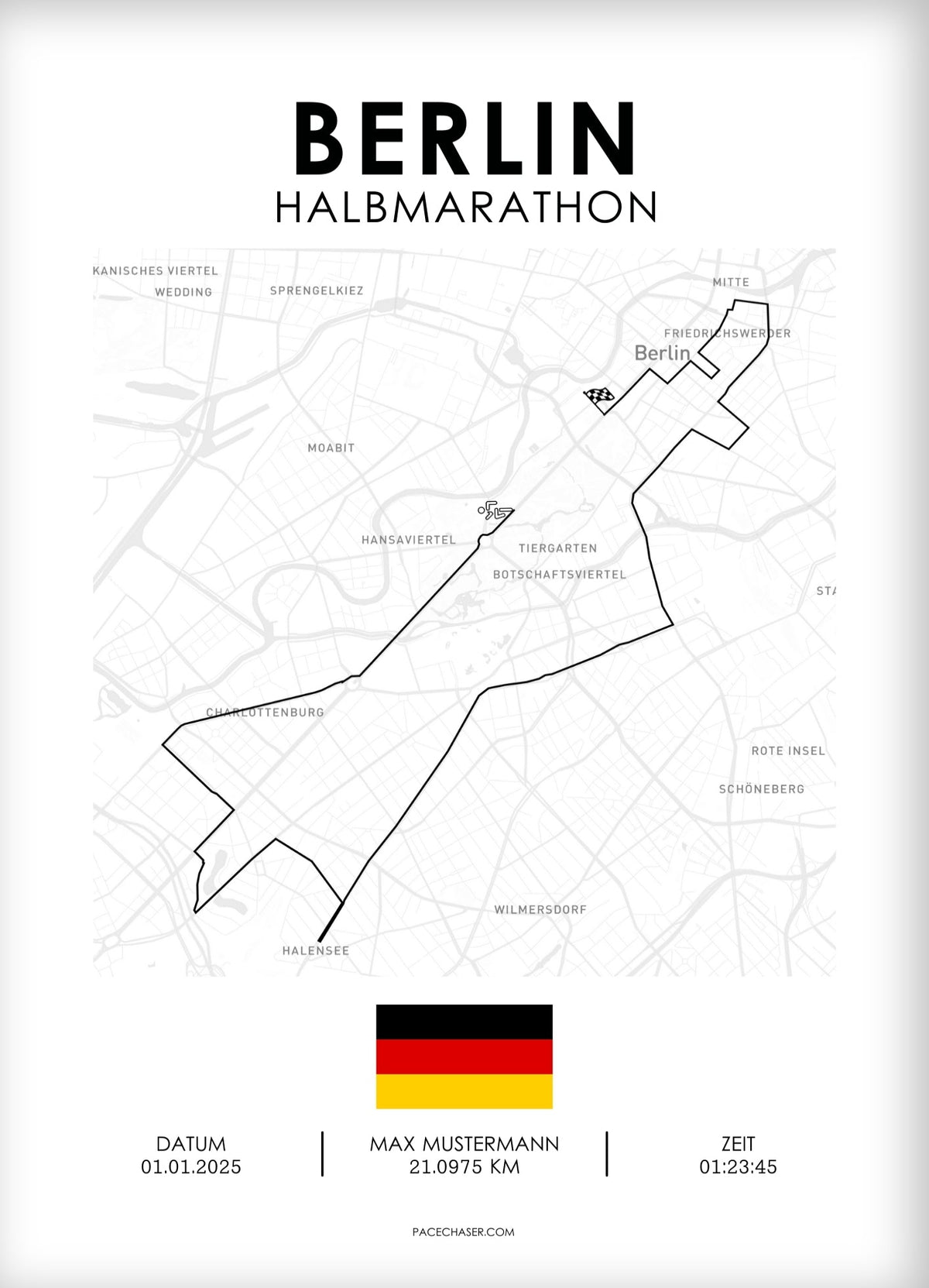 Halbmarathon Berlin Poster - Superhalf (bis 2024)