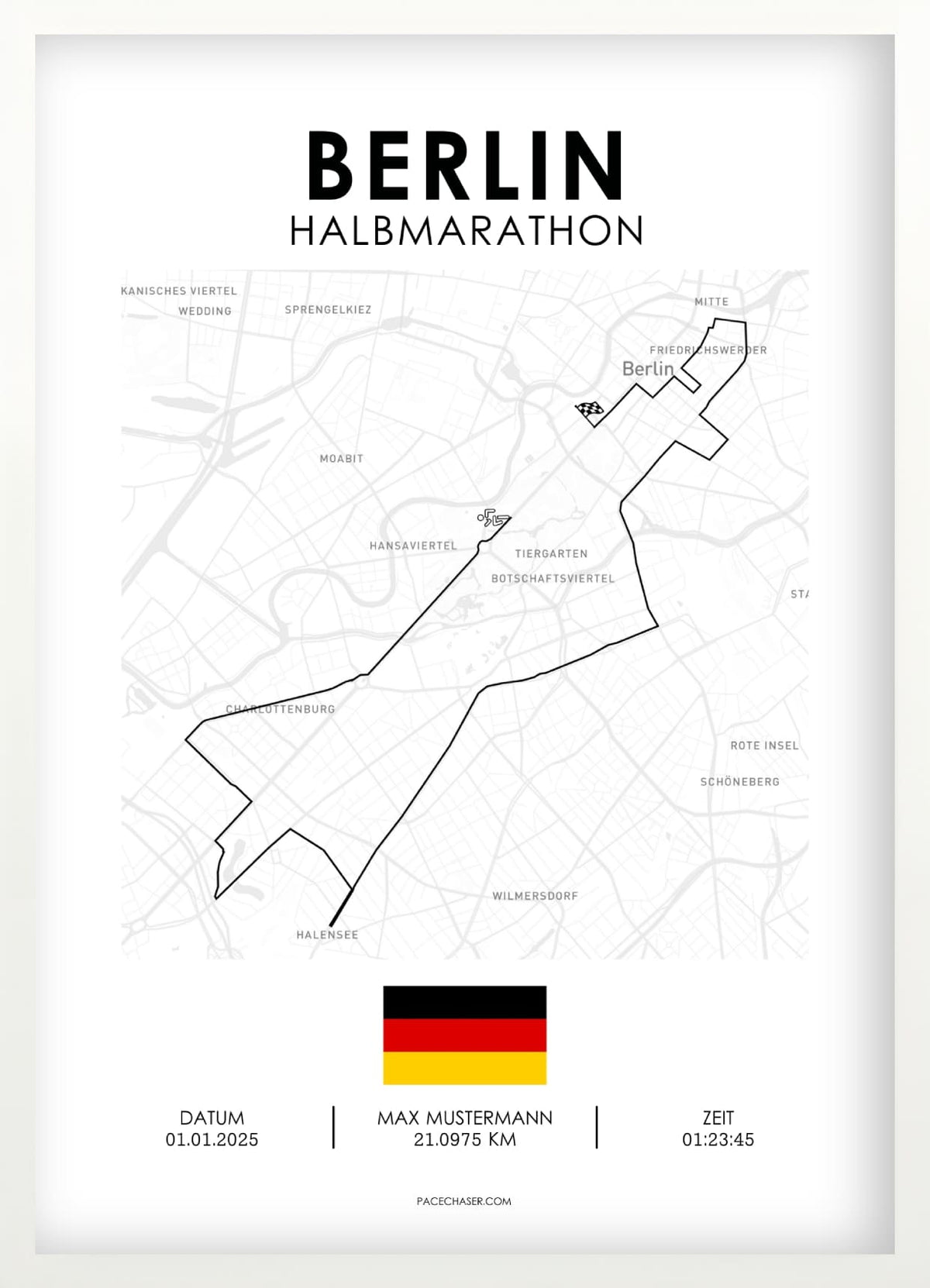 Halbmarathon Berlin Poster - Superhalf (bis 2024)