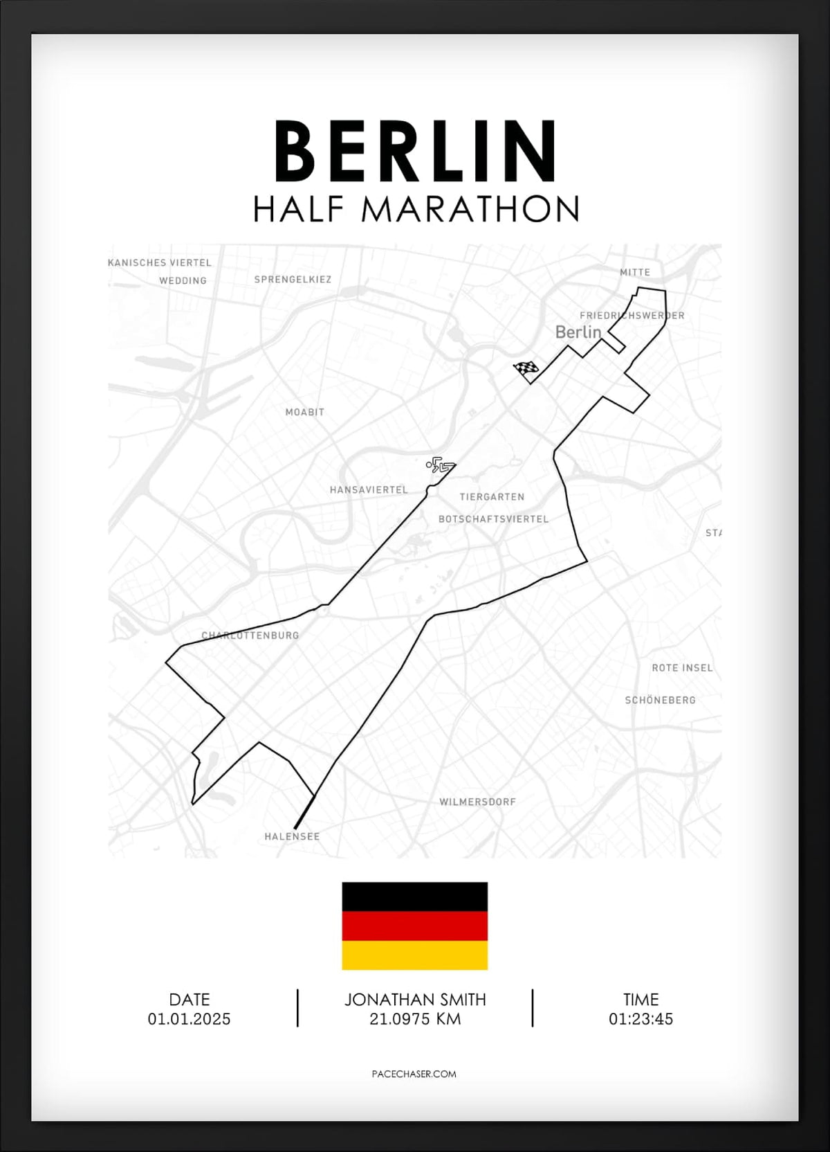Halbmarathon Berlin Poster - Superhalf (bis 2024)
