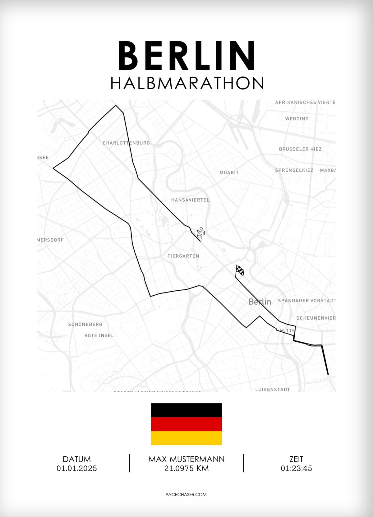 Halbmarathon Berlin Poster - Superhalf (ab 2025)