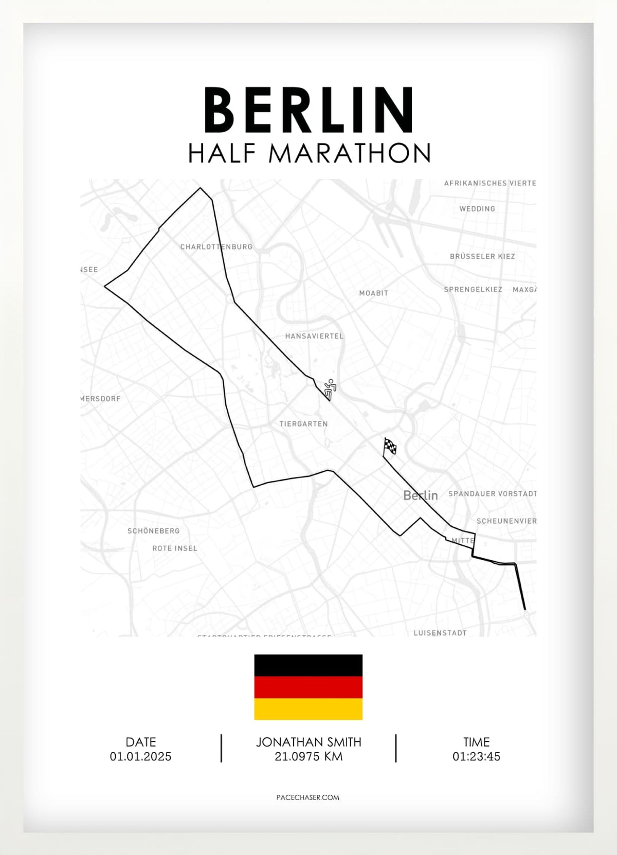 Halbmarathon Berlin Poster - Superhalf (ab 2025)