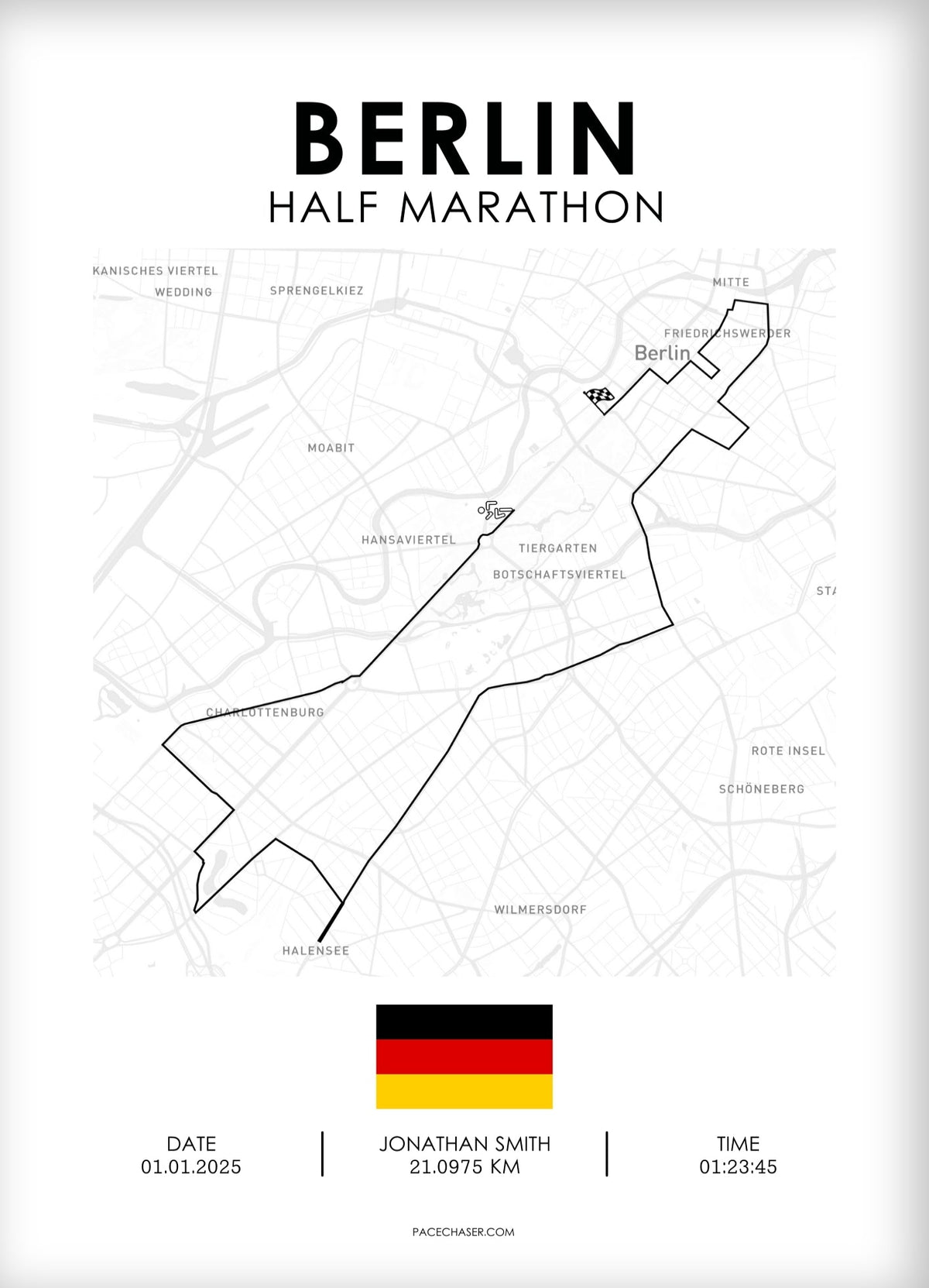 Halbmarathon Berlin Poster - Superhalf (bis 2024)