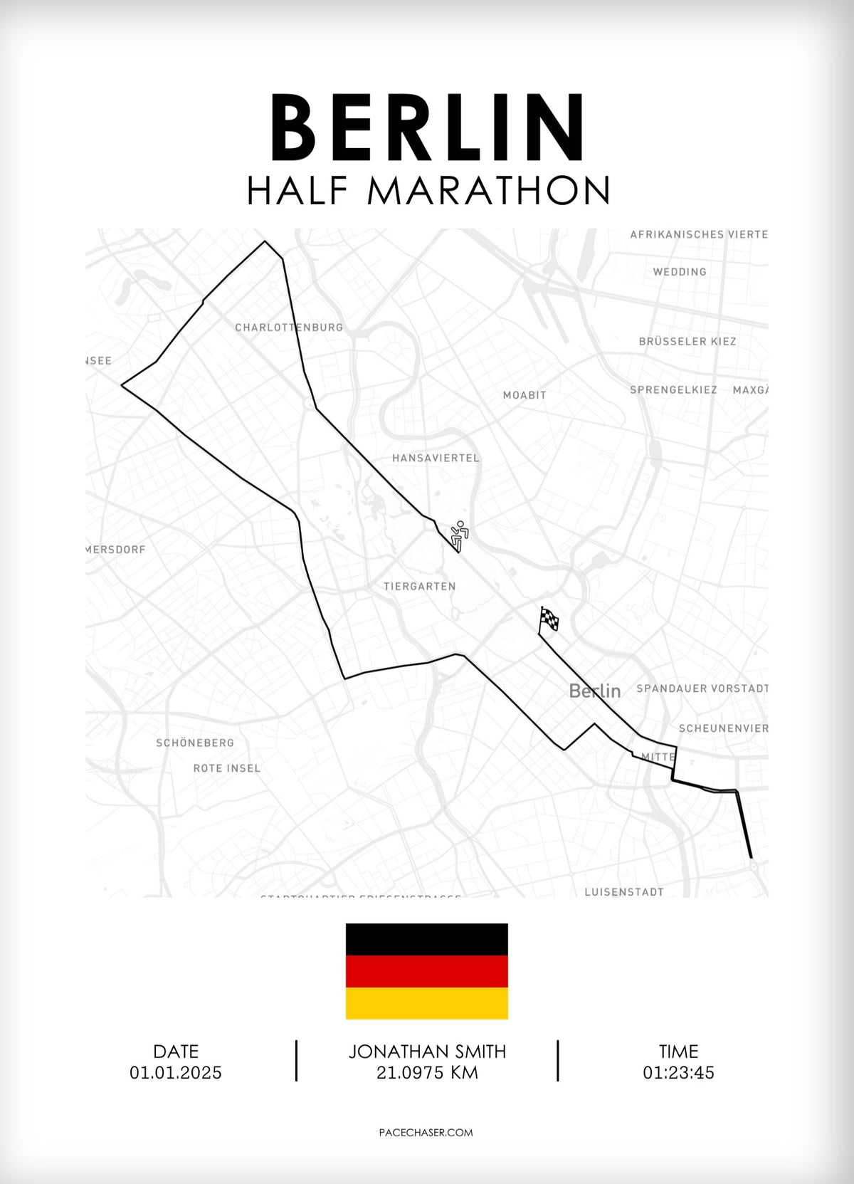 Halbmarathon Berlin Poster - Superhalf (ab 2025)