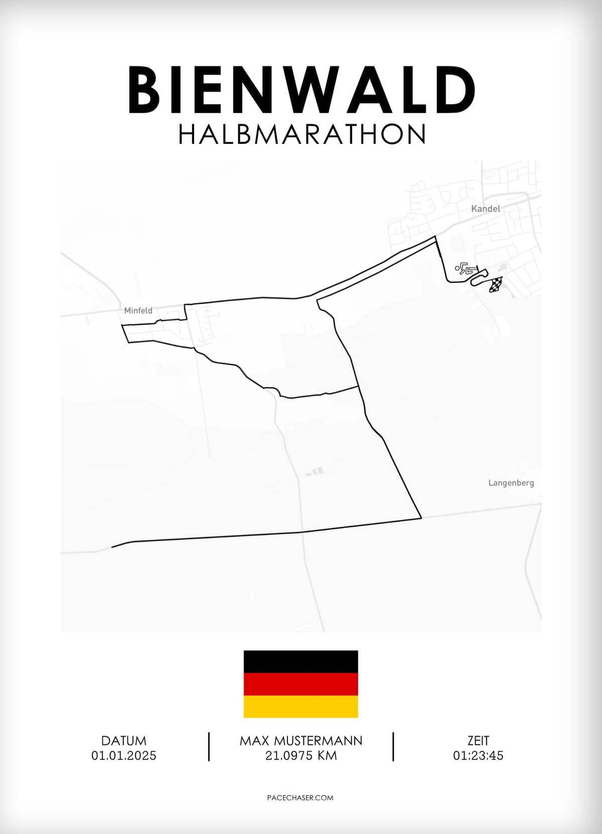 Halbmarathon Bienwald Poster