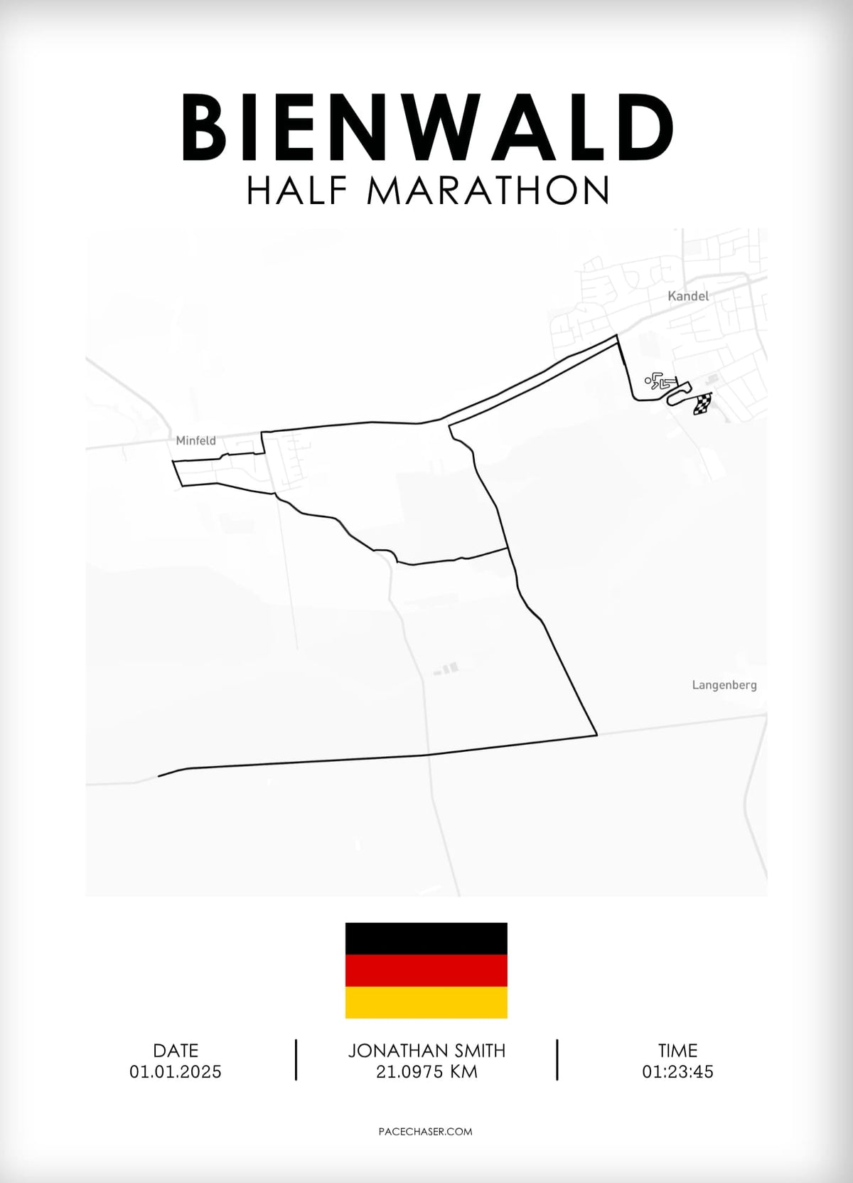 Halbmarathon Bienwald Poster