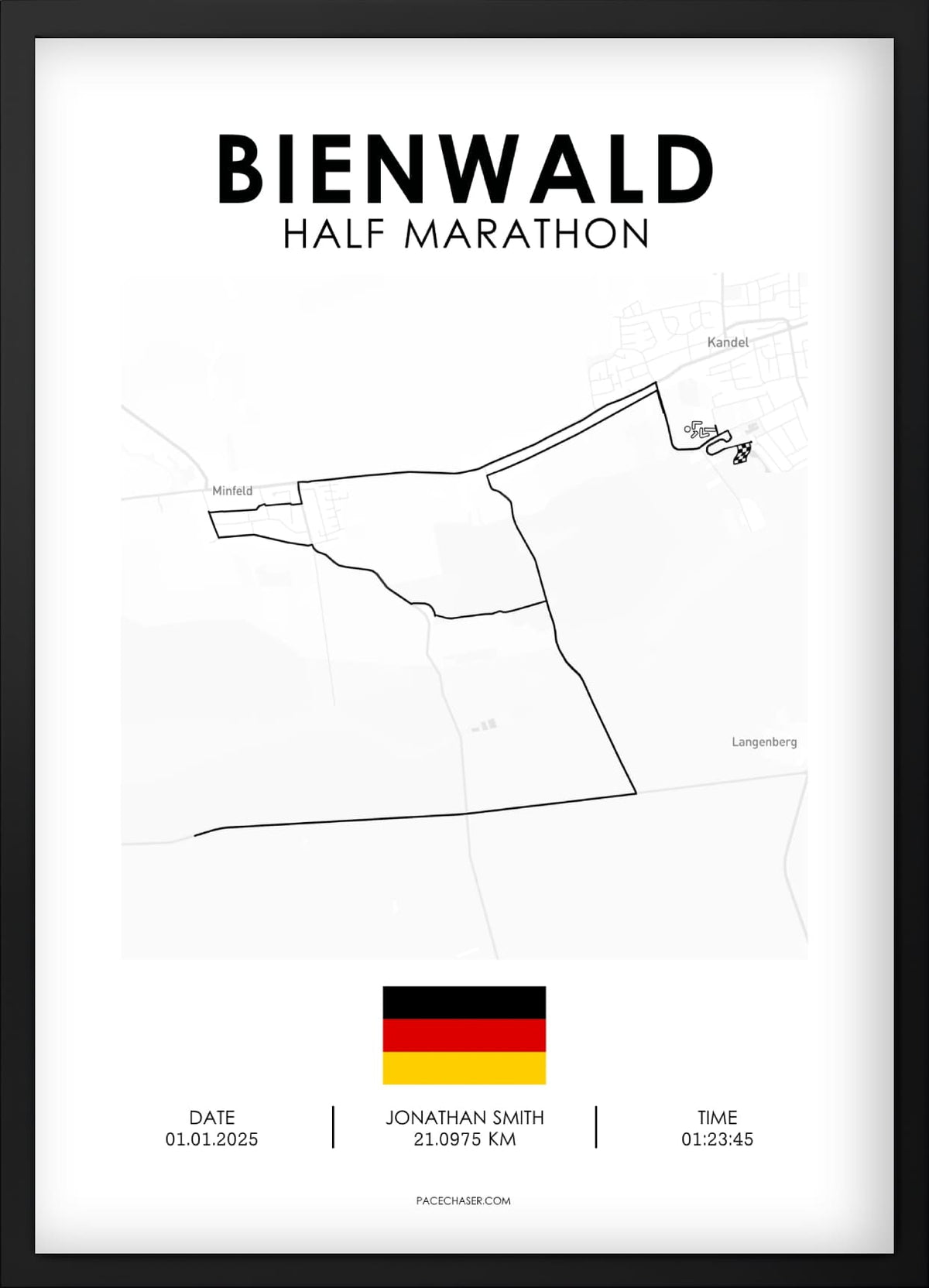 Halbmarathon Bienwald Poster
