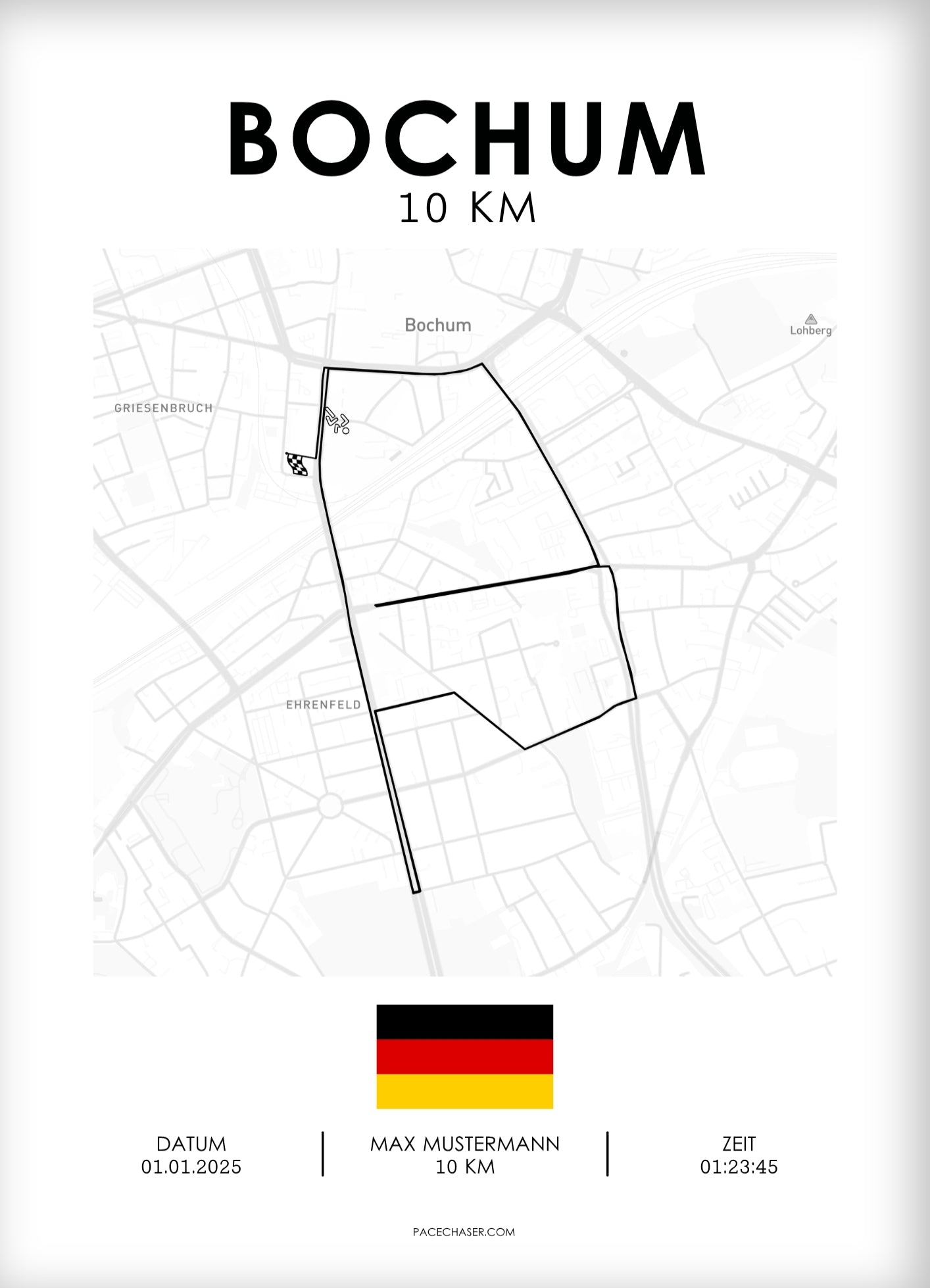 Bochum Halbmarathon / 10 km / 5 km Laufposter