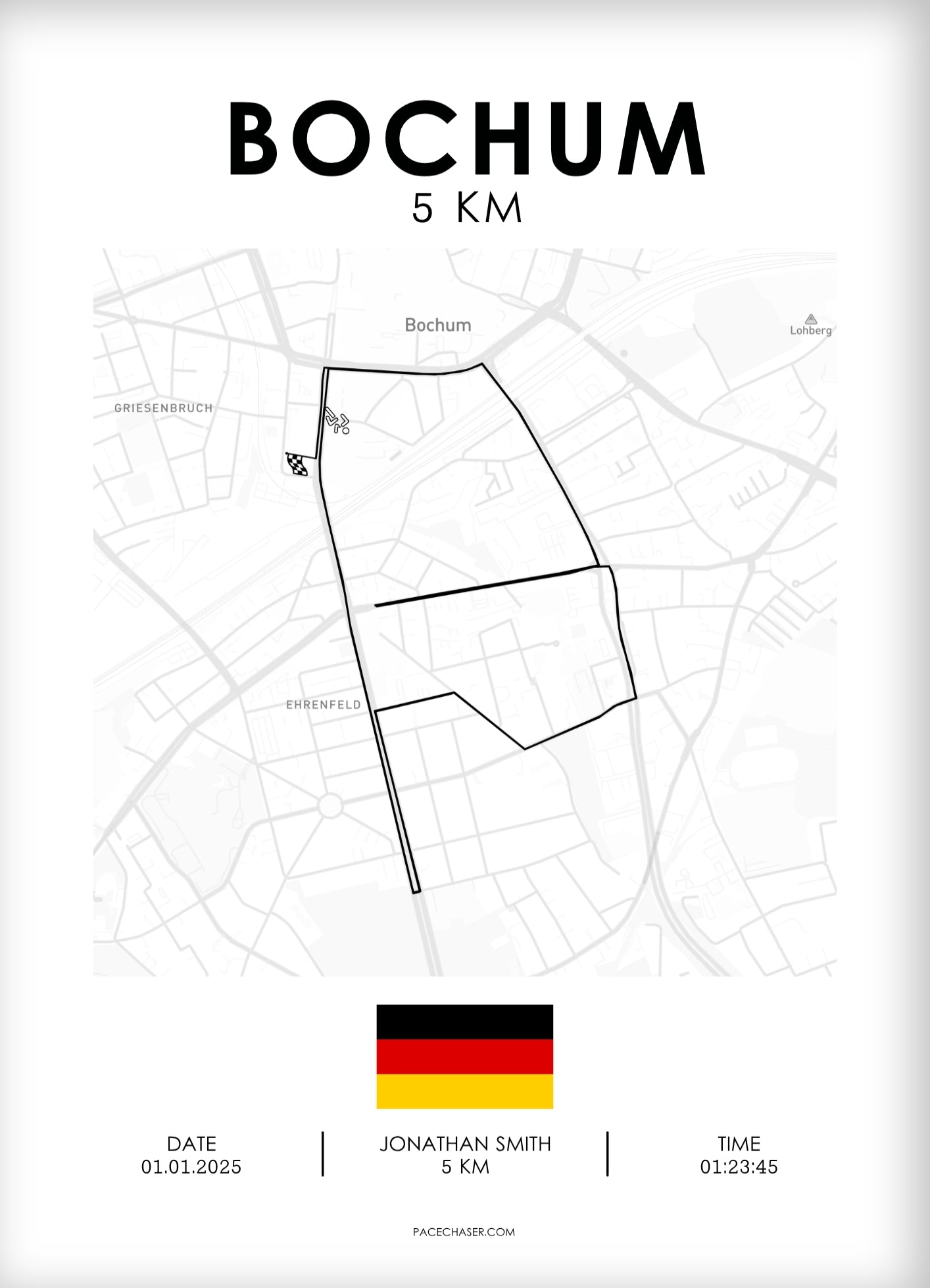 Bochum Halbmarathon / 10 km / 5 km Laufposter