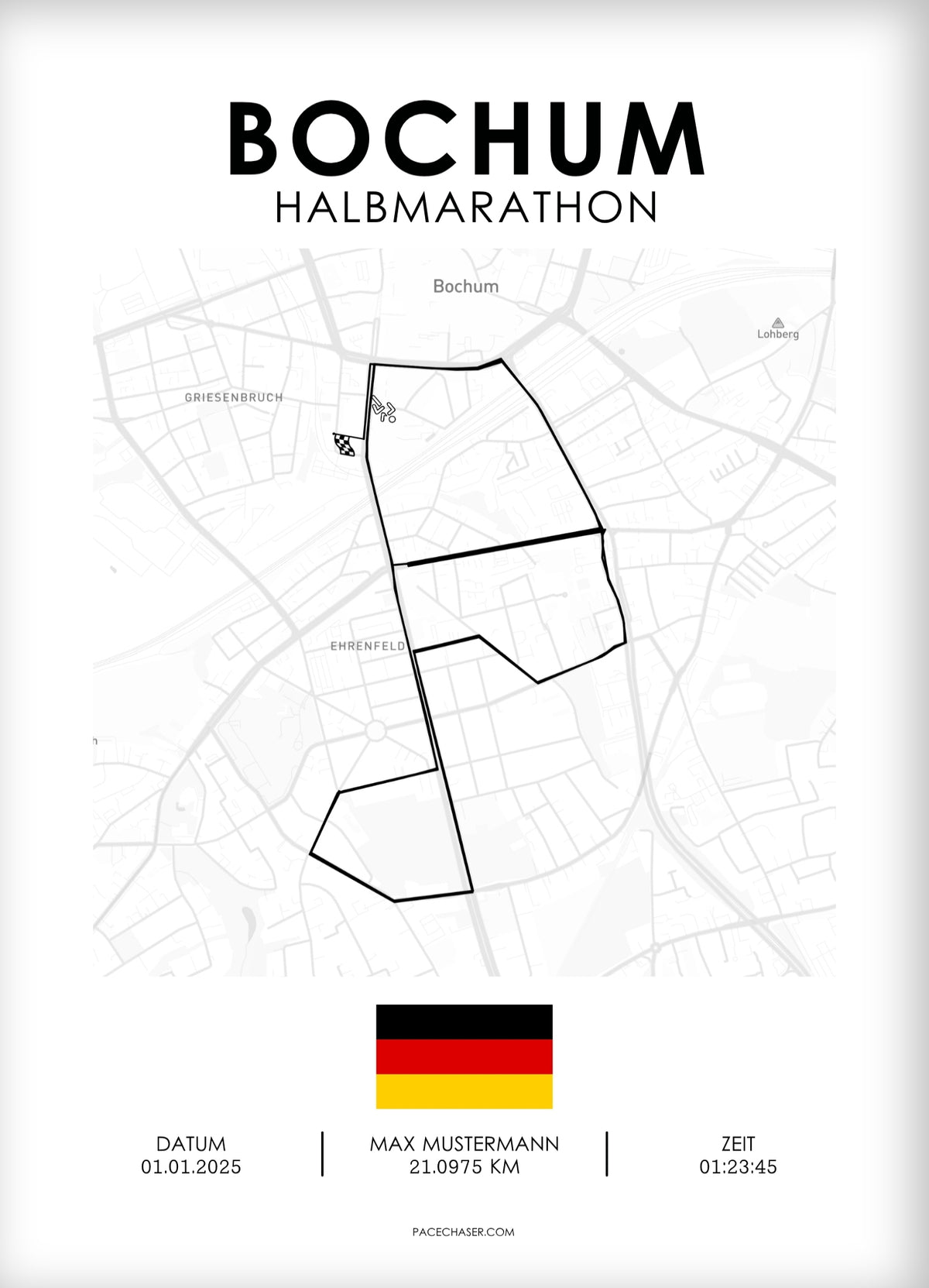 Bochum Halbmarathon / 10 km / 5 km Laufposter