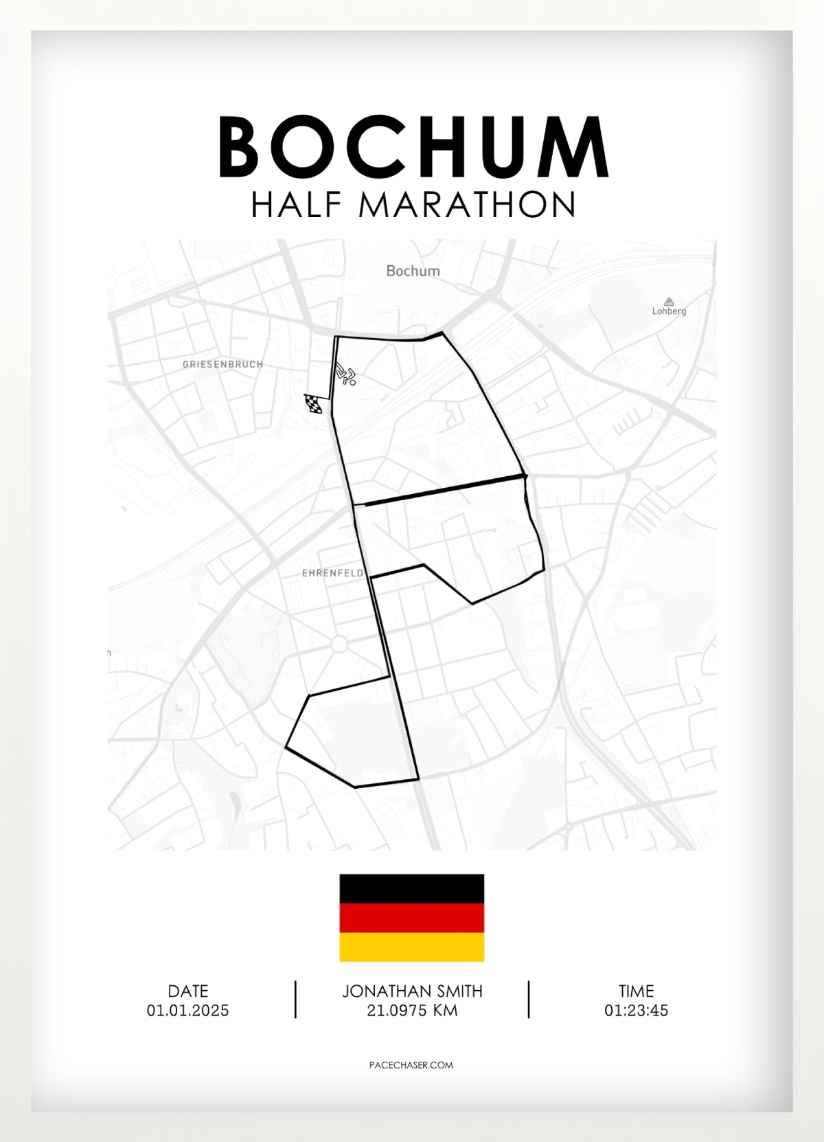 Bochum Halbmarathon / 10 km / 5 km Laufposter