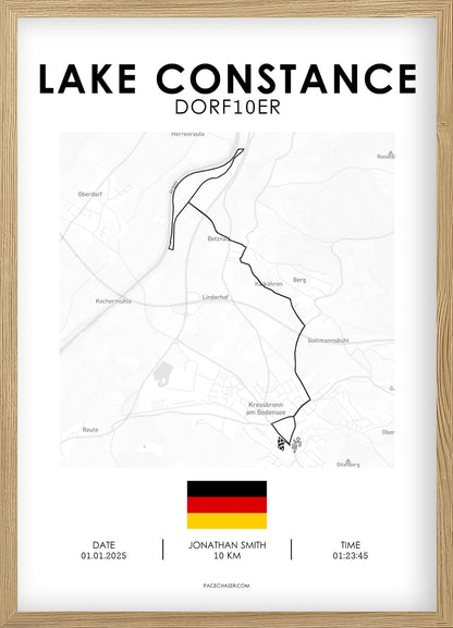 Bodensee (Kressbronn) Marathon / Halbmarathon / 10 km / 5 km Laufposter