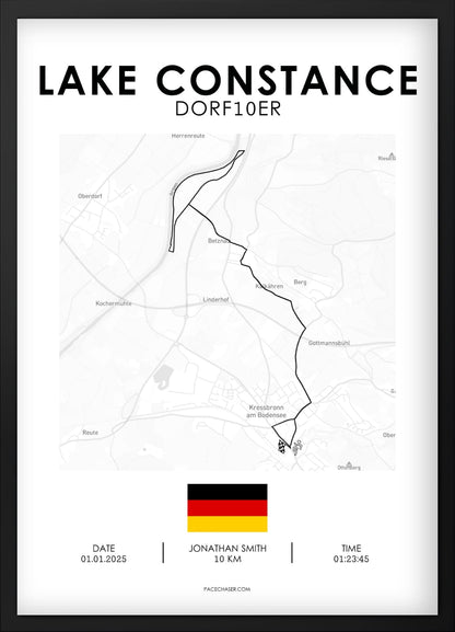Bodensee (Kressbronn) Marathon / Halbmarathon / 10 km / 5 km Laufposter