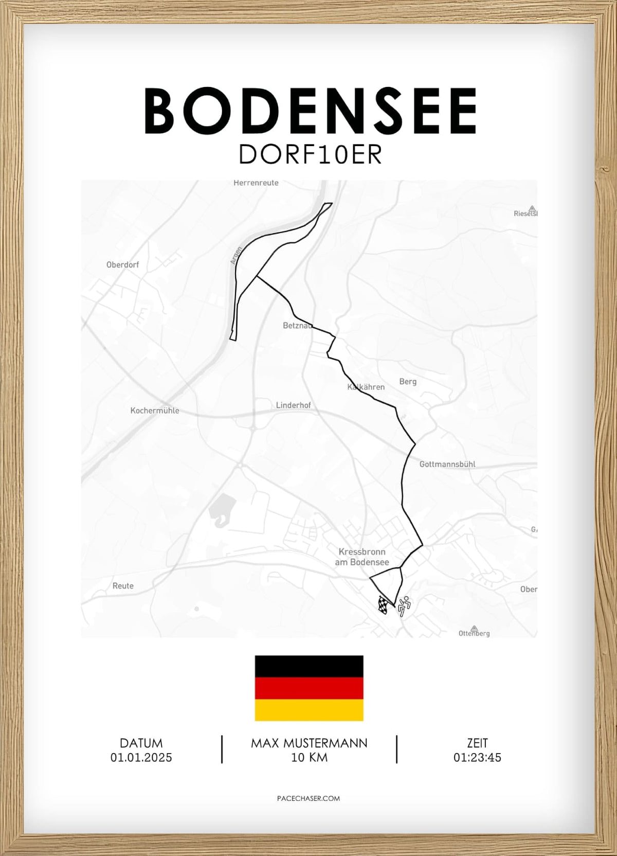 Bodensee (Kressbronn) Marathon / Halbmarathon / 10 km / 5 km Laufposter