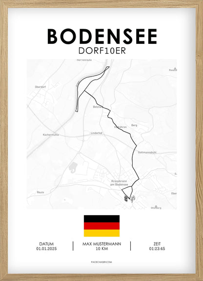 Bodensee (Kressbronn) Marathon / Halbmarathon / 10 km / 5 km Laufposter