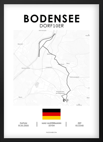 Bodensee (Kressbronn) Marathon / Halbmarathon / 10 km / 5 km Laufposter