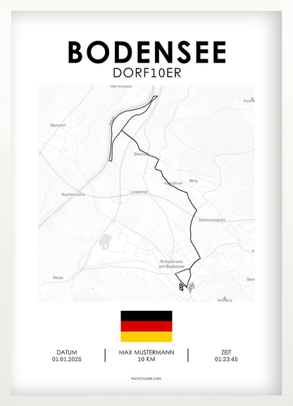 Bodensee (Kressbronn) Marathon / Halbmarathon / 10 km / 5 km Laufposter