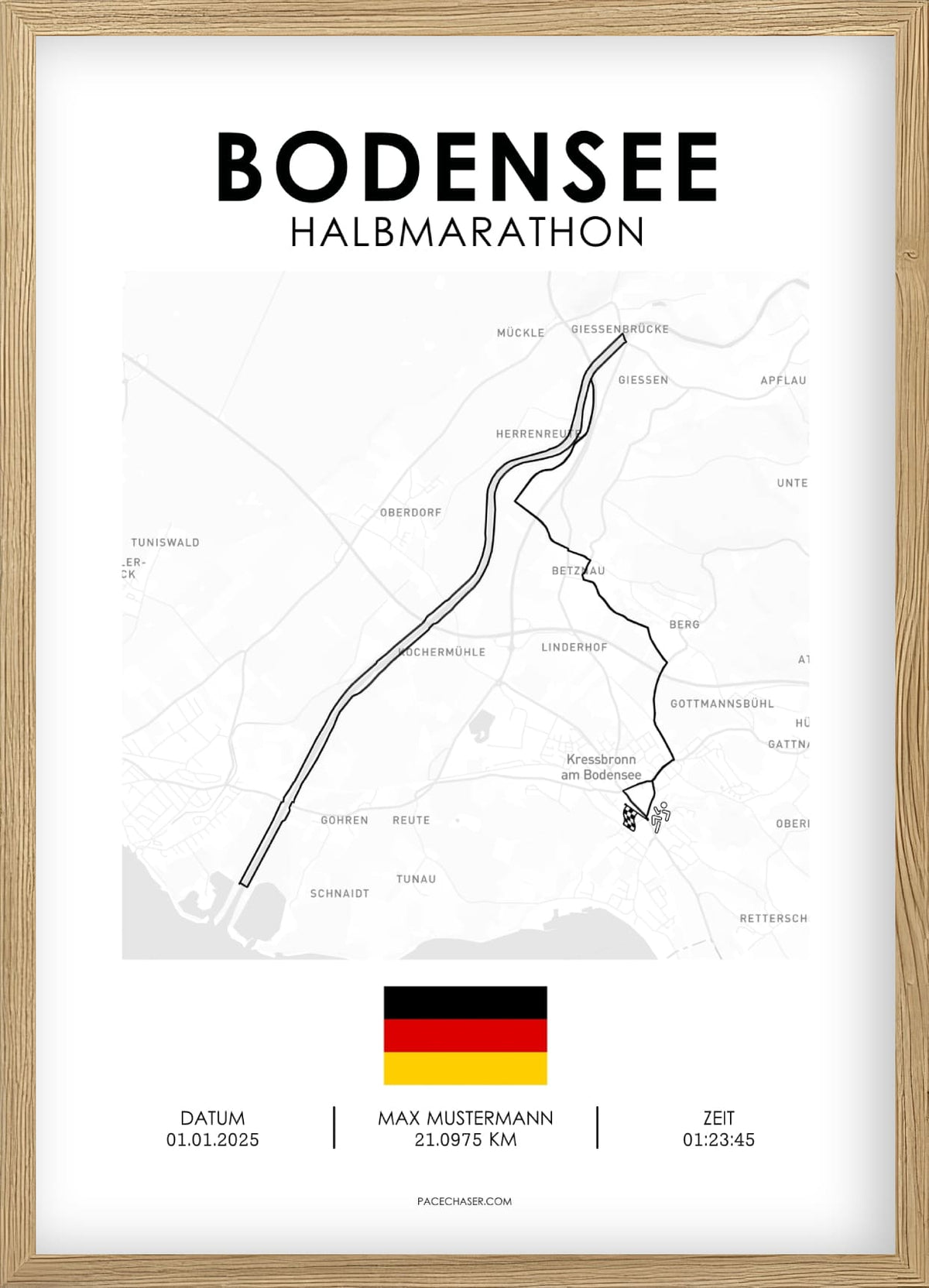 Bodensee (Kressbronn) Marathon / Halbmarathon / 10 km / 5 km Laufposter