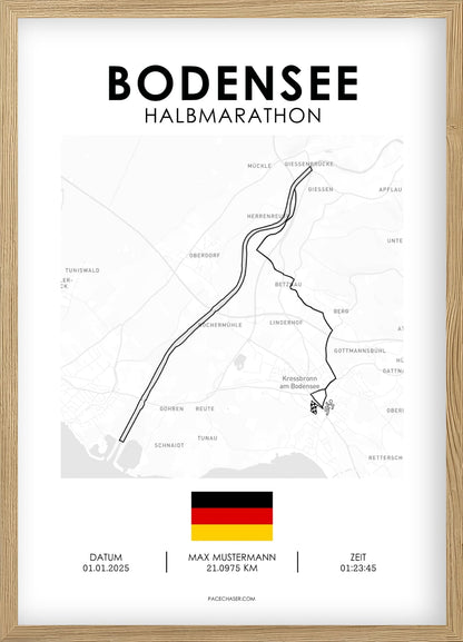 Bodensee (Kressbronn) Marathon / Halbmarathon / 10 km / 5 km Laufposter