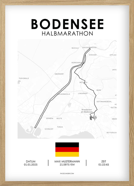 Bodensee (Kressbronn) Marathon / Halbmarathon / 10 km / 5 km Laufposter