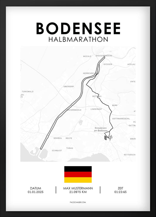 Bodensee (Kressbronn) Marathon / Halbmarathon / 10 km / 5 km Laufposter