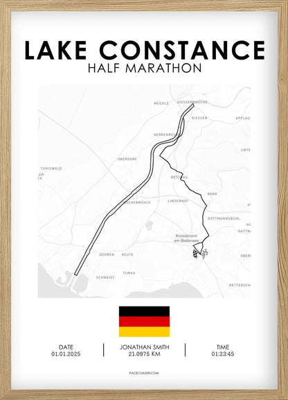 Bodensee (Kressbronn) Marathon / Halbmarathon / 10 km / 5 km Laufposter