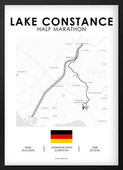 Bodensee (Kressbronn) Marathon / Halbmarathon / 10 km / 5 km Laufposter